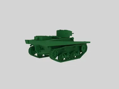 Soviet light tank T 37A 3D print model