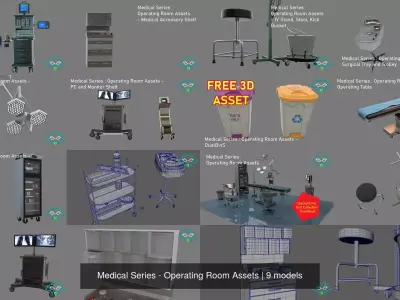 Medical Series - Operating Room Assets 3D Model Pack