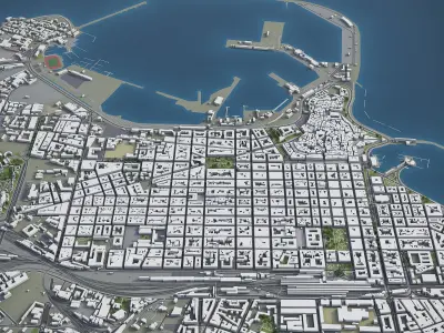 Bari - city  Low-poly 3D model