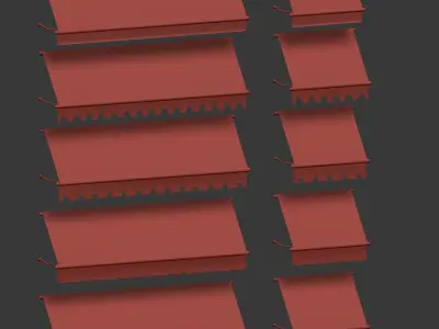 Marquise for facade  - 5 models 3D model