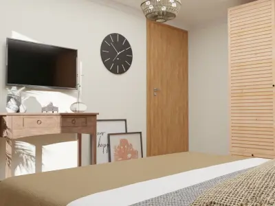 Bedroom Realistic Scene 3D model