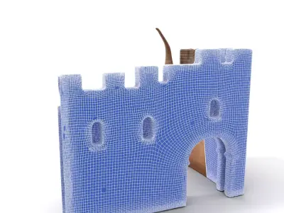 Medieval Stone Gate model pack Low-poly 3D model