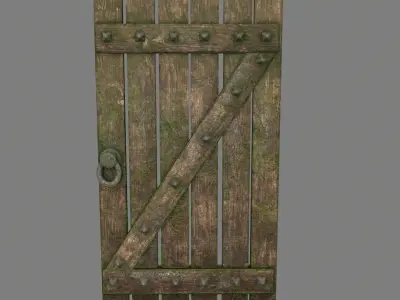 Medieval Door  Low-poly 3D model