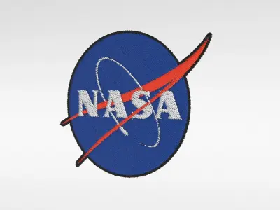Embroidered Patch NASA Low-poly 3D model
