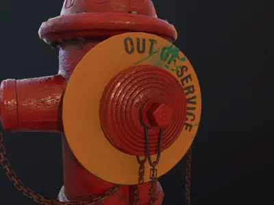 Fire hydrant Free low-poly 3D model