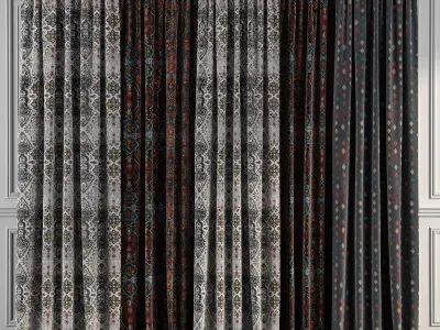 Curtain Set 87 3D model