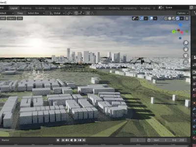 Houston 2021 city map  3D model