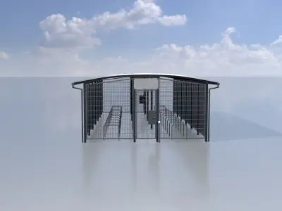 Leezenbox Bicycle Shelter Low-poly 3D model