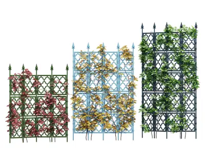 Smyorr metal fence with vines 3D model