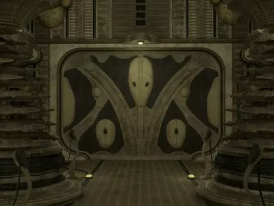 Alien Set Low-poly 3D model