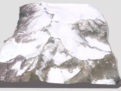 Mountain landscape Mount Lacey United States 3D model