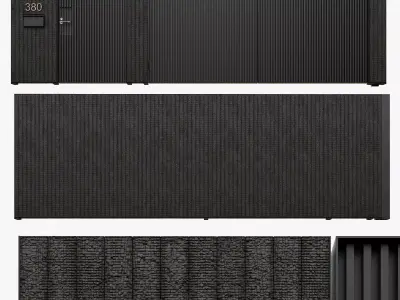 Entrance group with gate 3D model