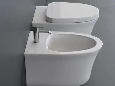 Noken Hotels Wall-Hung WC Low-poly 3D model