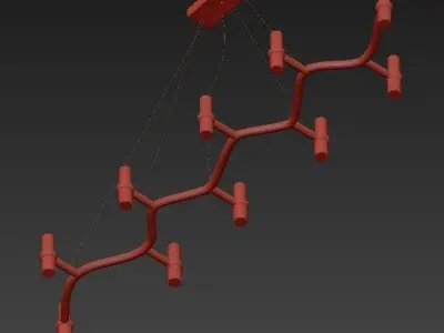 Mariposa II 69D Chandelier 3D model