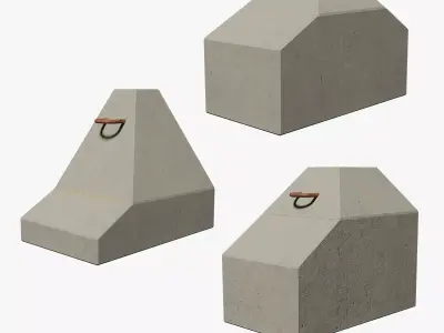 Military Anti Tank Dragon Teeth Series MFO Lot1 N10-12 Group 4 3D model