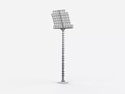 Low poly Stadium Lights 02 3D model