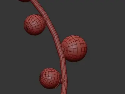 AK947 chandelier with balls hanging from it 3D model