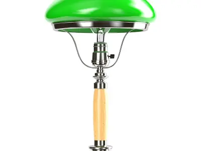 Table lamp with bowl shade 3D model