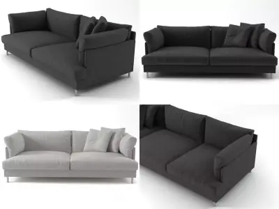 Chemise four different sofas 3D model