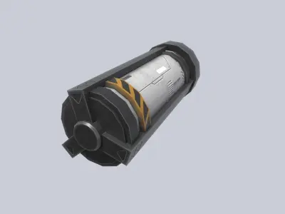 Scifi Powercell Low-poly 3D model