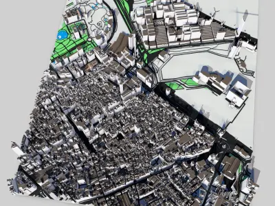 Barcelona City Spain 3D model