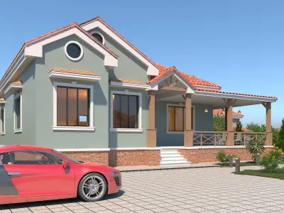 house Low-poly 3D model 32