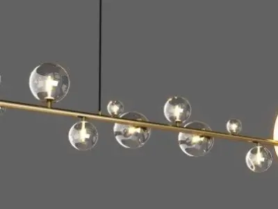 Minimalist led pendant SUNMEIYI Low-poly 3D model