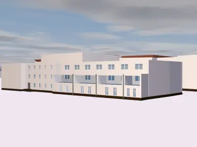 Hypermarket school building 3D model