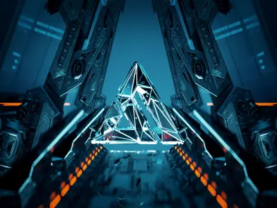 Scifi LOGO Star Warship Star Trek Cyberpunk style frame 3D model 3D model