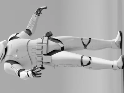 Storm Trooper First Order from Star Wars Battlefront RIGGED Low-poly 3D model