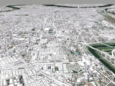 Cityscape Taipei Taiwan 3D model