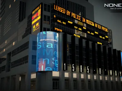 NYC Building Morgan Stanley Low-poly 3D model