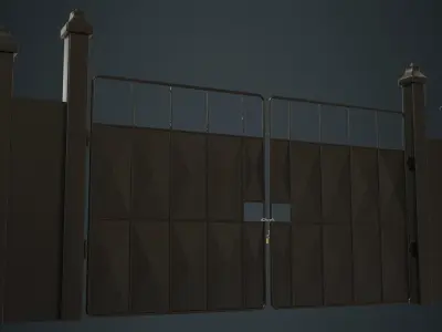 Gate 3A Low-poly 3D model
