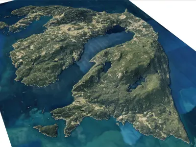 Orcas island 3d model terrain 3D model