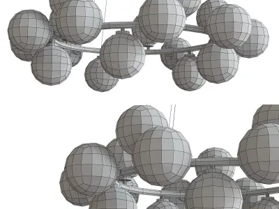 Chandelier Inflora 25 plafonds by Atelier Areti 3d model Low-poly 3D model