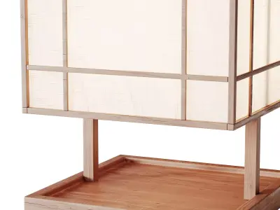 Japanese style floor lamp 02 3D model