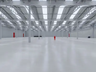 Warehouse Interior 8b Low-poly 3D model