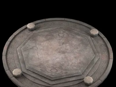 Floor and postament 3D model