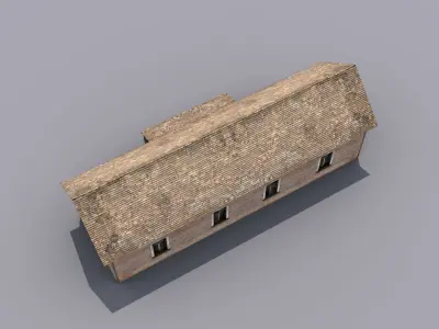 Old Wooden House 2 Low-poly 3D model