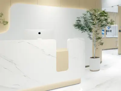 hospital modern entrance of dental 3D model