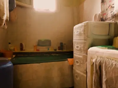 Realistic 3D Scanned Bathroom  AR VR Environment  Low-poly 3D model