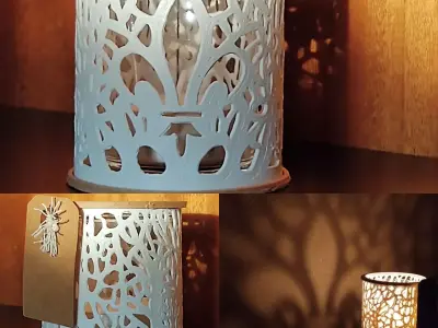 Light flower candle 3D print model