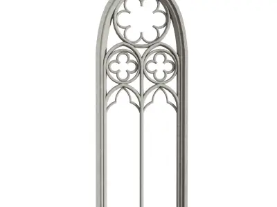 Gothic window 4k PBR low-poly Low-poly 3D model