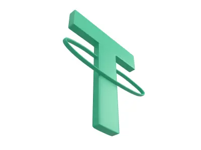 Tether USDT Coin v3 001 Low-poly 3D model