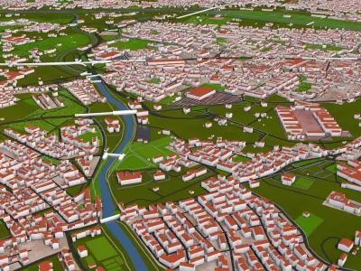 Florence City of Italy 3d model Low-poly 3D model