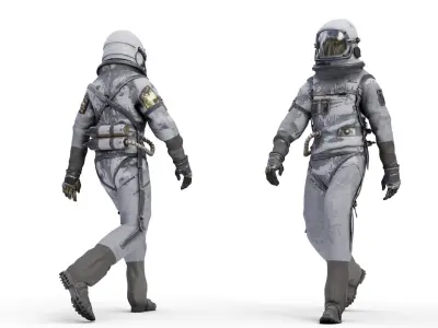 Spacesuit Old worn Astronaut Suit 3D model