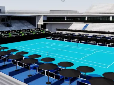 ASB Tennis Centre - Auckland New Zealand 3D model