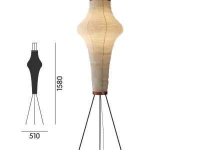 Vitra Akari 14 A 3D model