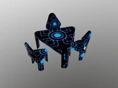 Low Poly Sci-Fi Table  Free low-poly 3D model