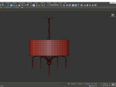 Gwyneth Drum Chandelier Low-poly 3D model